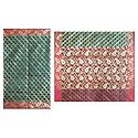 Cyan Green Dhakai Jamdani  Saree with Border and Pallu