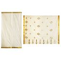 Off-White Kasavu Saree with Zari Border and Pallu