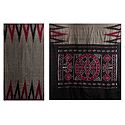 Ikkat Temple Design on Grey Half and Half Orissa Cotton Saree
