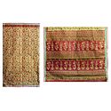 Printed Beige Cotton Saree with Churi Border