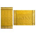 Yellow Cotton Tant Saree with Embroidery