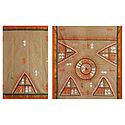 Hand Painted Beige Bengal Tant Saree