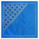 Blue Head Scarf with Kantha Stitch