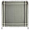 Muslim Woven Black With Off-White Check Cotton Scarf