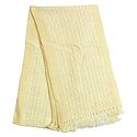 Light Yellow and White Hand Knitted Woollen Muffler