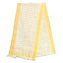 Light Yellow and White Hand Knitted Woollen Muffler