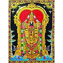 Balaji - Print on Cloth with Sequin Work - Unframed