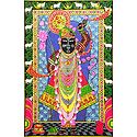 Dwarkadheesh - Print on Cloth with Sequin Work - Unframed