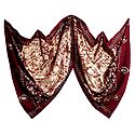 Kantha Embroidery on Ivory Color Batik Cotton Stole