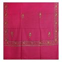 Embroidered Dark Pink Kashmiri Woolen Shawl for Ladies