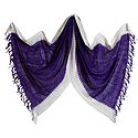 Purple Woolen Stole with White Border