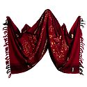 Embroidered Light Woolen Red Stole