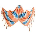 White, Blue and Peach Woolen Stole