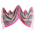 Check Design Woolen Stole with Light Pink Border
