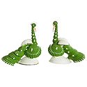 Set of 2 Green Peacock