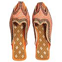 Saffron Ladies Designer Jutti with Threadwork