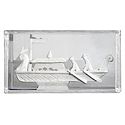 Sholapith Mayurpankhi Boat - Encased in Glass 