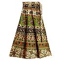 Sangeneri Print on Wrap Around Skirt