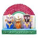 Jagannath, Balaram, Subhadra with Red Chali