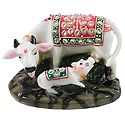 Decorative Marble Dust Cow and Calf