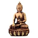 Buddha with Carved Robe in Bhumisparsha Mudra