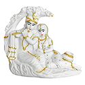 Marble Dust Radha Krishna Sitting Under Tree - Glow in the Dark