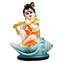 Krishna on Conch