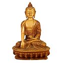Buddha with Carved Robe in Bhumisparsha Mudra