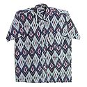 Grey Shirt with Ikkat Design