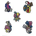 Set of 5 Multicolor Glitter Tattoos