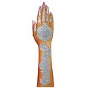 Silver Glitter Sticker Mehendi for Single Hand