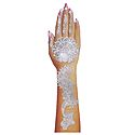 Silver Glitter Sticker Mehendi for Single Hand
