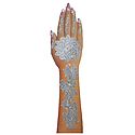 Silver Glitter Sticker Mehendi for Single Hand