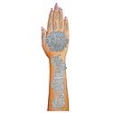 Silver Glitter Sticker Mehendi for Single Hand