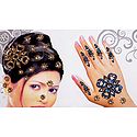 Hair and Hand Stick-on Decoration 