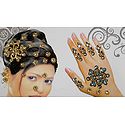 Hair and Hand Stick-on Decoration 