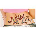 Multicolor and Stone Studded Waist Tattoo (Can Be used on Other Parts of the Body)