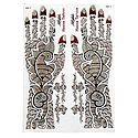 Set of Maroon with Silver Glitter Sticker Mehendi for Hand and Body Decor