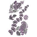 Pink with Silver Glitter Sticker Tattoos