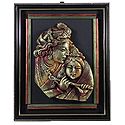Radha Krishna - Terracotta Statue on Wall Hanging