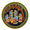 Radha Krishna with Gopinis - Wall Hanging