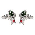 White Stone Studded Adjustable Toe Ring