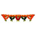 Silk Cloth Flower Door Toran - (Decorative Door Hanging)