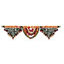 Cloth and Synthetic Flower Door Toran - (Decorative Door Hanging)