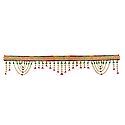 Cloth Door Toran with Beads - Decorative Door Hanging