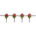Hand Painted Hanging Ganesha with Beads - Perforated Leather Toran