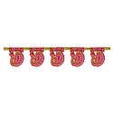Shubh Labh on Glittered Card Paper Door Toran - (Decorative Door Hanging)