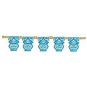 Shubh Labh on Glittered Card Paper Door Toran - (Decorative Door Hanging)