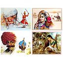 Rajasthani People - Set of 4 Posters