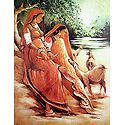Village Women with Goats